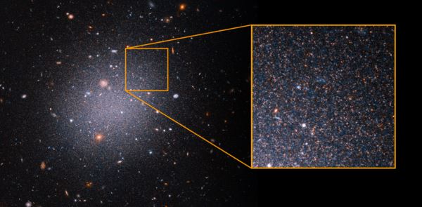 Hubble подтвердил отсутствие темной материи в галактике NGC 1052-DF2