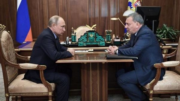 Президент России Владимир Путин провел встречу с заместителем председателя правительства Юрием Борисовым