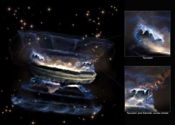Астрономы смоделировали галактическое «цунами»